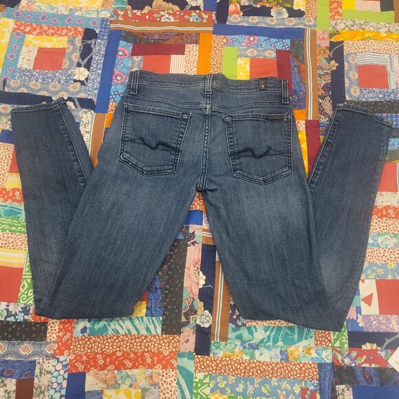 7 For All Mankind Gwenevere Skinny Jeans Size 27 Y2K Jeans - Picture 2 of 7